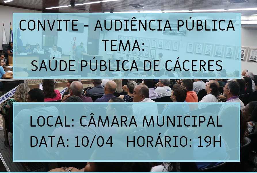 Comissão de Saúde da Câmara convida para audiência pública na quarta-feira (10)